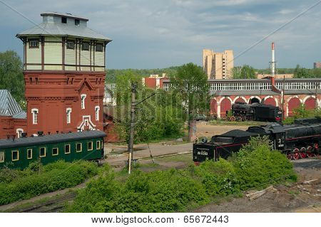 View Of Old Railway Station Podmoskovnaya From Overpass, Moscow, Russia