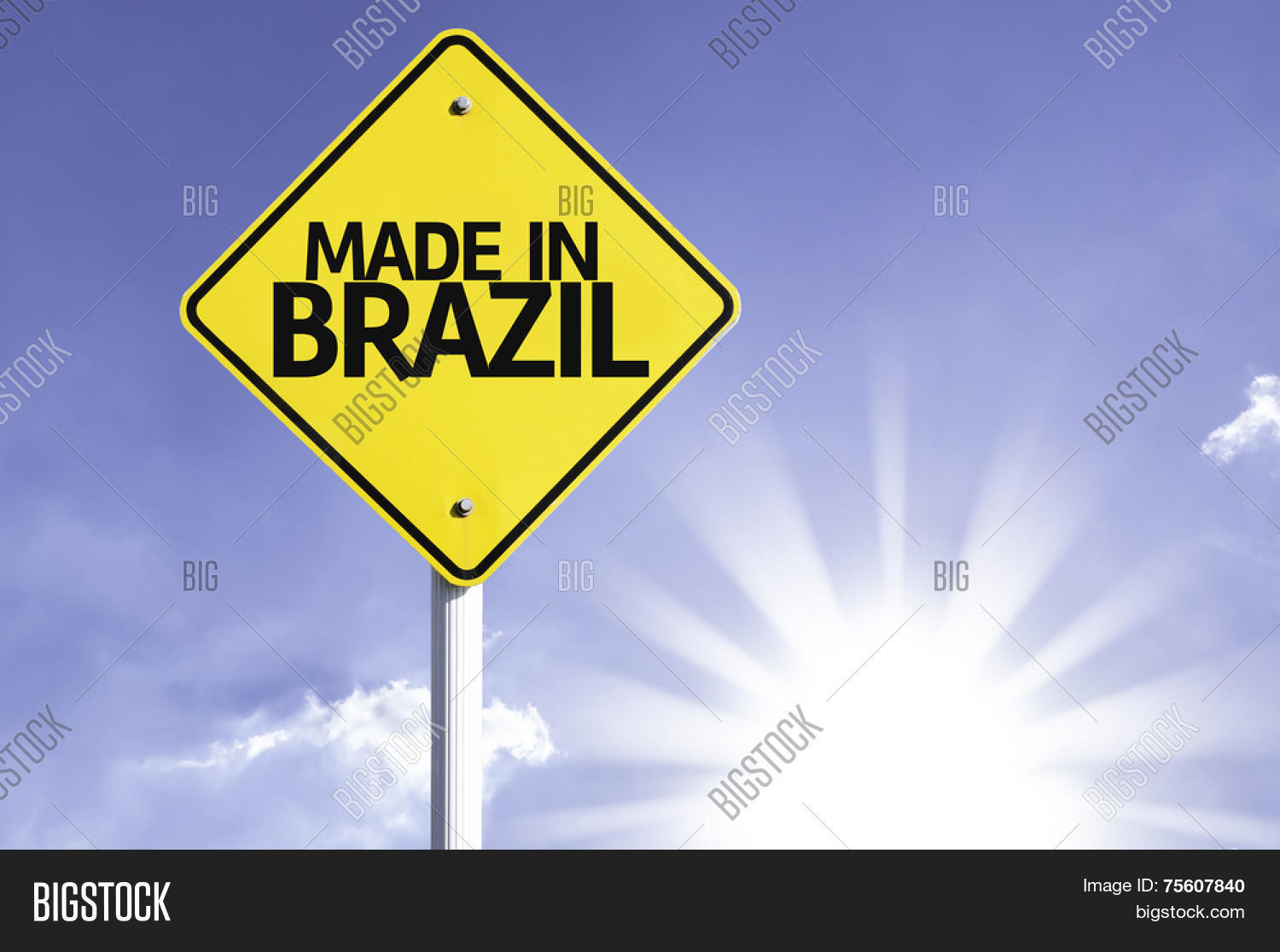 Made Brazil Road Sign Image & Photo (Free Trial) | Bigstock