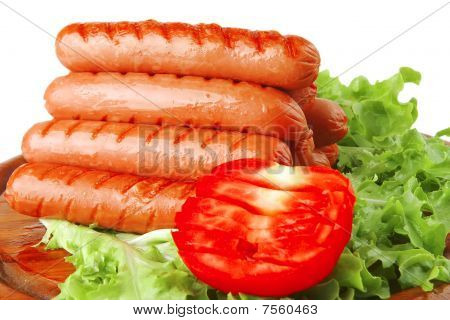 Pirâmide grelhado de salsichas de carne de bovino