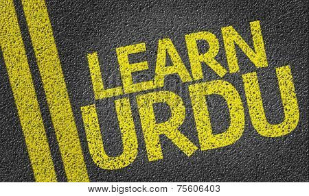 Learn Urdu written on the road
