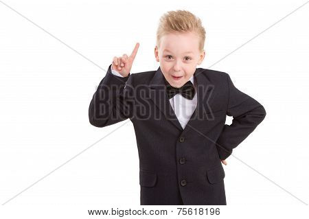 Happy Young Boy Isolated