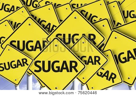Sugar written on multiple road sign