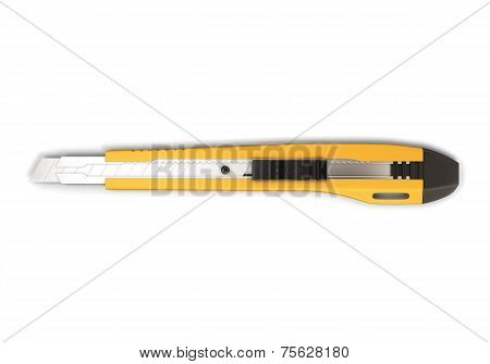 Stationery Knife Over White