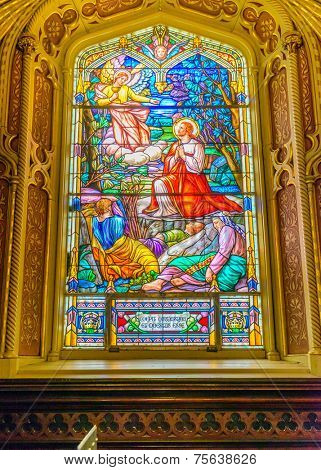 Ottawa, CANADA - SEP 10: Notre-Dame Cathedral Basilica interior on September 10, 2014 in Ottawa, Canada. It is the oldest and largest church in Ottawa and National Historic Site of Canada.