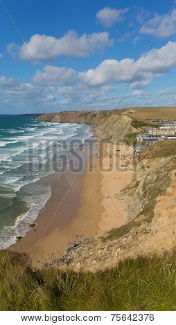 Watergate Bay Cornwall England UK Cornish north coast between Newquay and Padstow