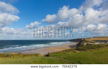 Watergate Bay Cornwall England UK Cornish north coast between Newquay and Padstow