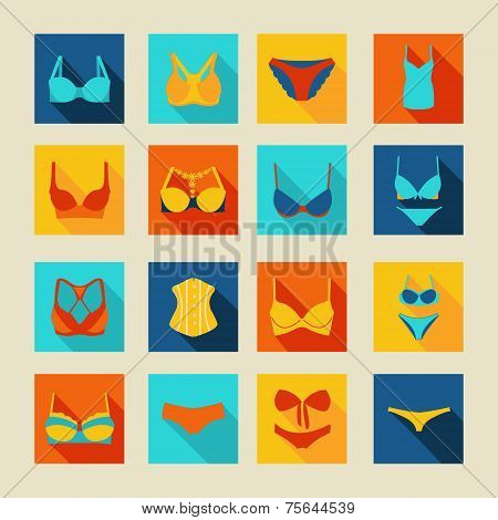 Lingerie Set Icons- Illustration