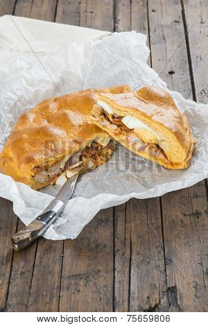 Spanish Meat Pie Called Hornazo