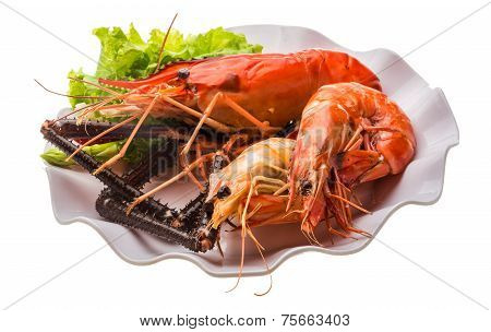 Giant Freshwater Prawn And King Prawns
