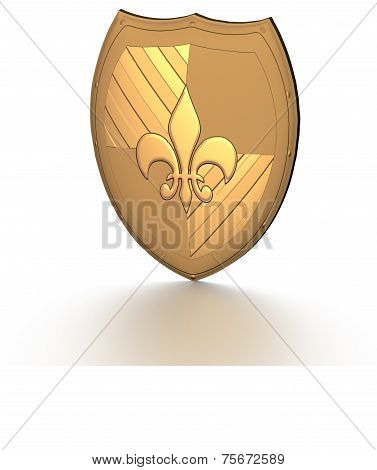 Classical Sheild Isolated On The White