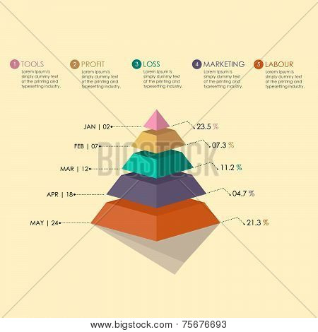 Pyramid Chart For Marketing Presentation