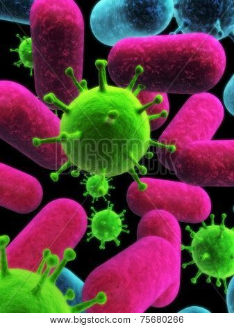 bacteria and virus