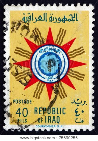 Postage Stamp Iraq 1959 Emblem Of Republic