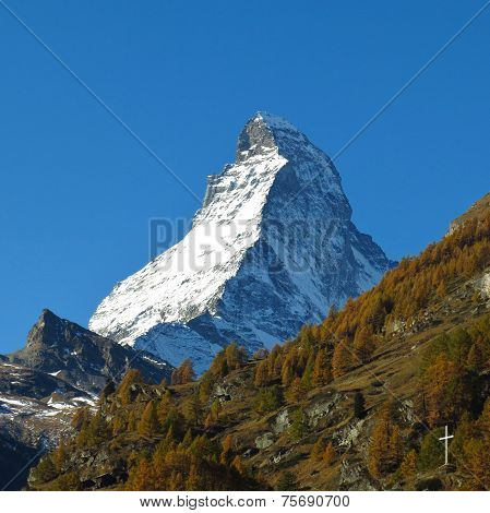 Matterhorn And Yellow Larch Forest