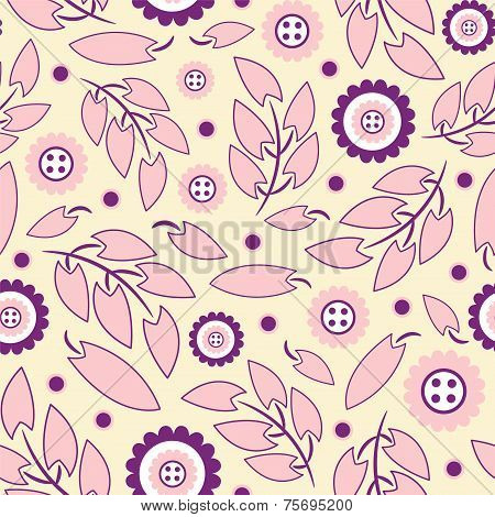 Naive Leaves And Flowers