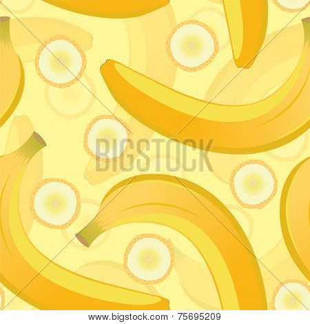 Bananas On Yellow Background