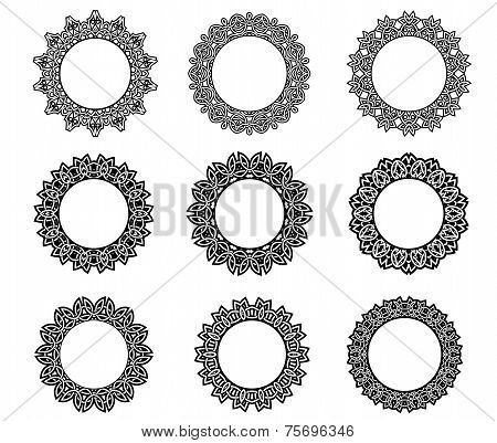 Round vintage celtic frames