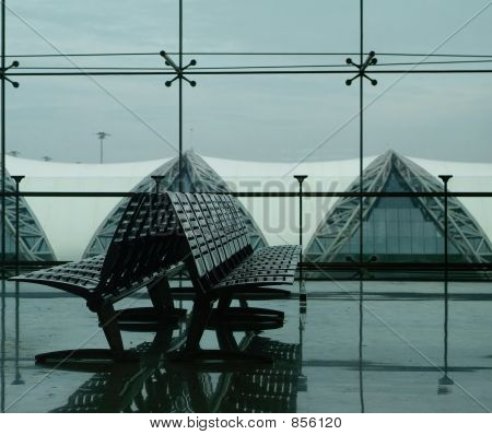Sitze auf einem Flughafen terminal