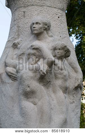 Paris - Luxembourg Gardens. Detail of Statue of Paul Verlaine