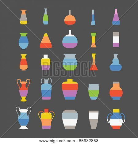 Different slyle of vases set