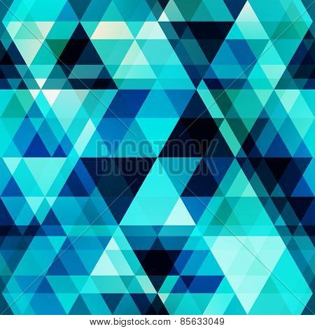 Blue Crystal Vector Seamless Pattern