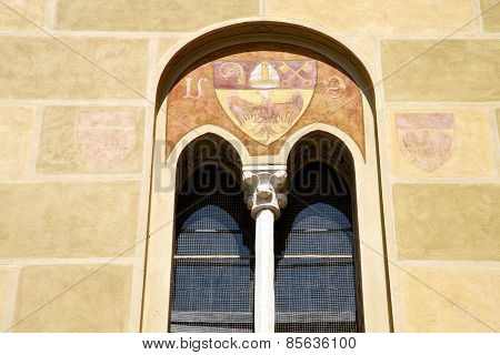 Tradate Varese  Abstract  Window Monument   Mosaic In The Yellow