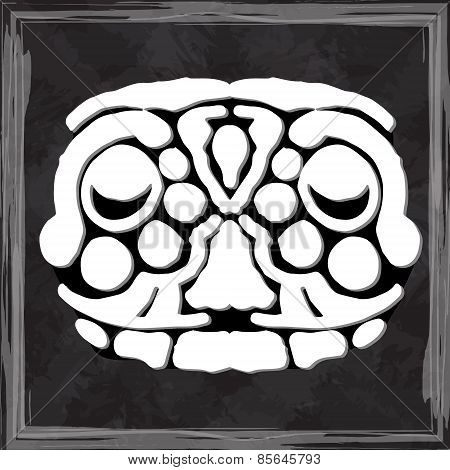 original face masks ancient gods, for tattoo and ancient amulets. Incas, Aztecs