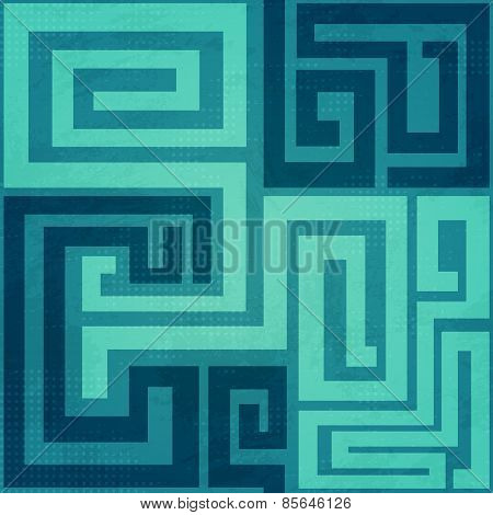 Blue Spiral Seamless Pattern