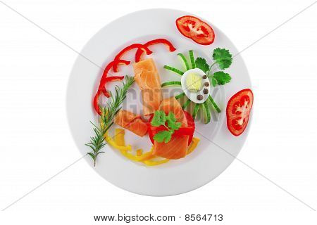 Salmone e verdure