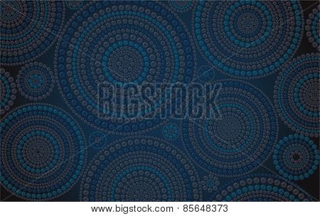 Abstract african vector background with a lot of  variegated circles and dots