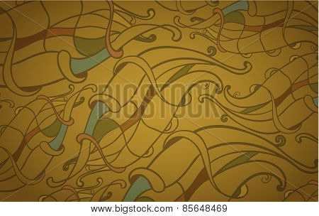Abstract blue graphic vector background with waves