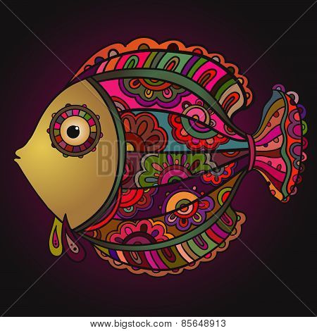 Colorful ornamental decorative fish