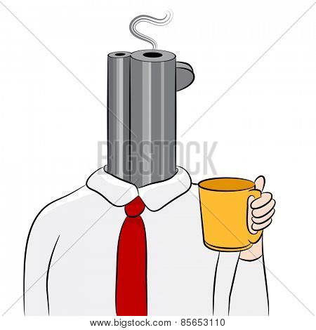 An image of of the metaphor of being loaded or drunk.