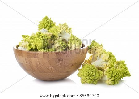 Romanesco Broccoli Vegetable Isolated On White Background