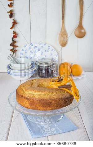 Homemade Orange Sponge Cake