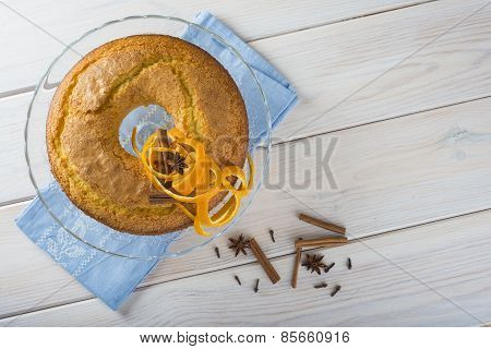 Homemade Orange Sponge Cake