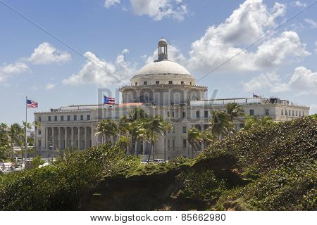 Closeup Of The Capital Building.