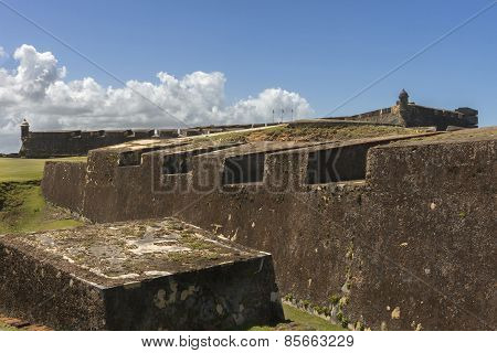 The Eastern Ramparts Of Castillo San Christobal.