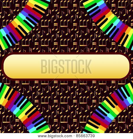 Piano Frame With Corners On Background