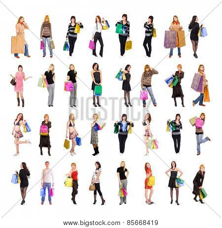 Women Shopping Bags Full 