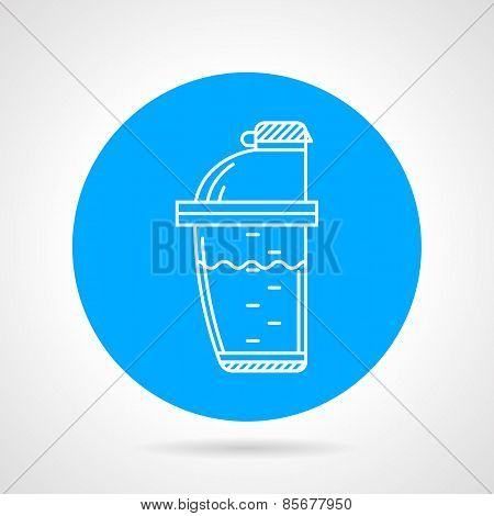 Shaker flat round vector icon
