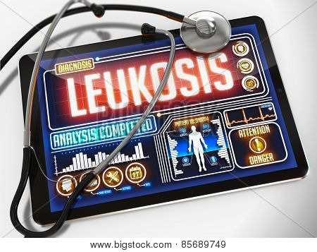 Leukosis on the Display of Medical Tablet.