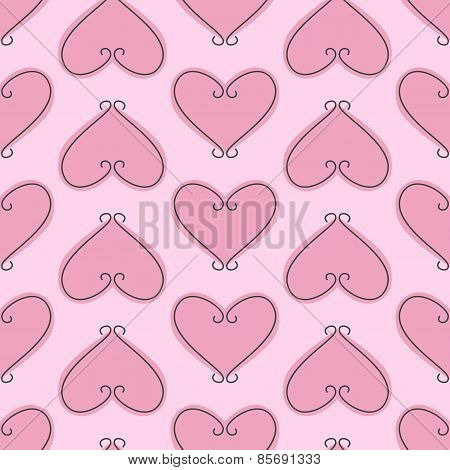 Vignette Hearts Background