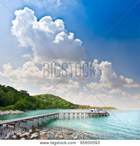Harbor and blue sky