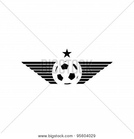 Football Or Soccer Ball Mockup Sport Logo, Design Tournament Emblem