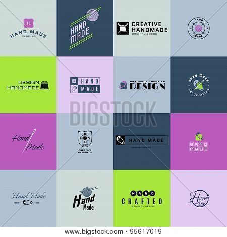 Handmade badges logos and labels for any use