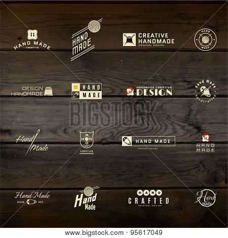 Handmade badges logos and labels for any use