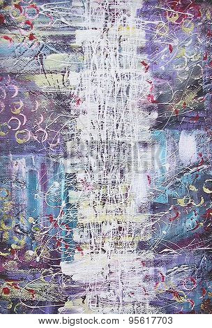 Abstract Acrylic Painting. Water Splashes.