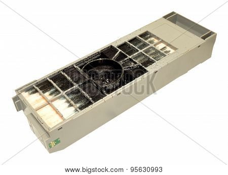 Old Full Ink Jet Printer Maintenance Cartridge