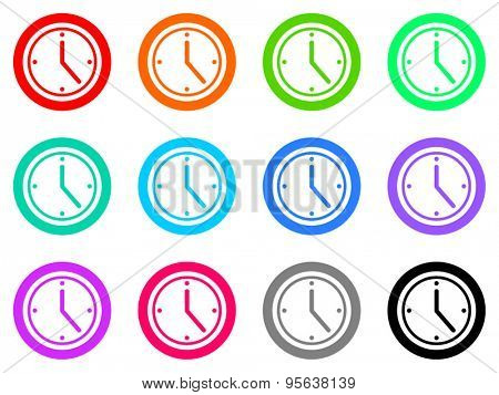 time flat design modern icon for web and mobile app